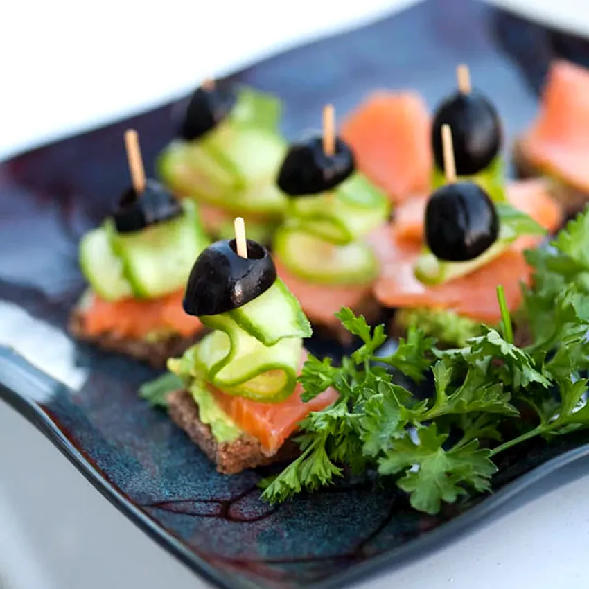 Festive Finger Food with Smoked Salmon and Olives
