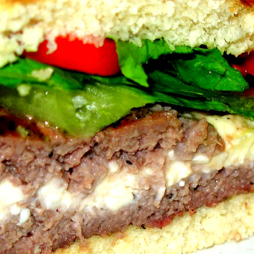 Feta-Stuffed Hamburgers