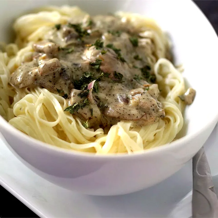 Top 20 Mushroom Pasta Dishes for Comfort Food Lovers Fettuccine in Creamy Mushroom and Sage Sauce