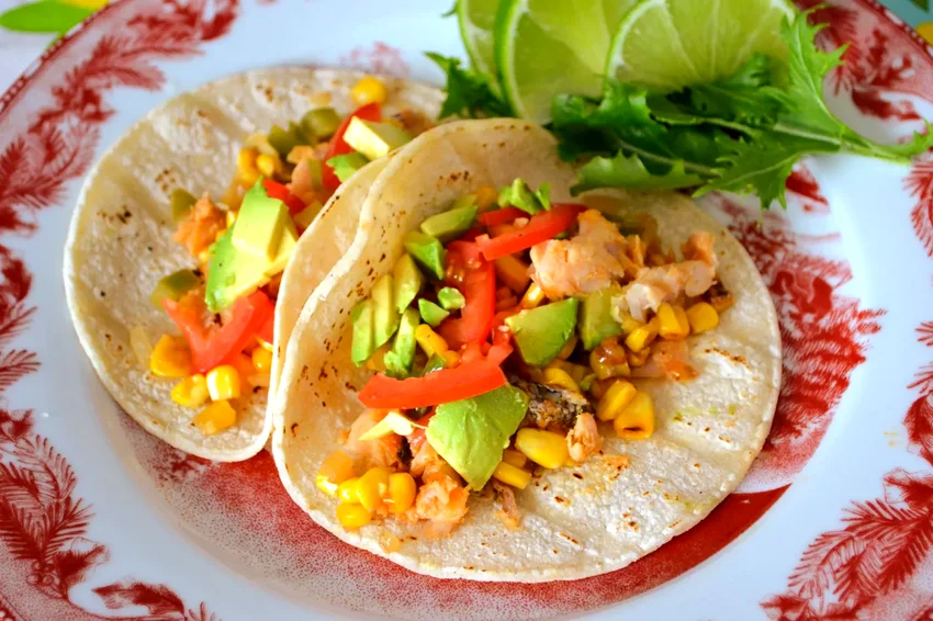 Fiery Fish Tacos with Crunchy Corn Salsa