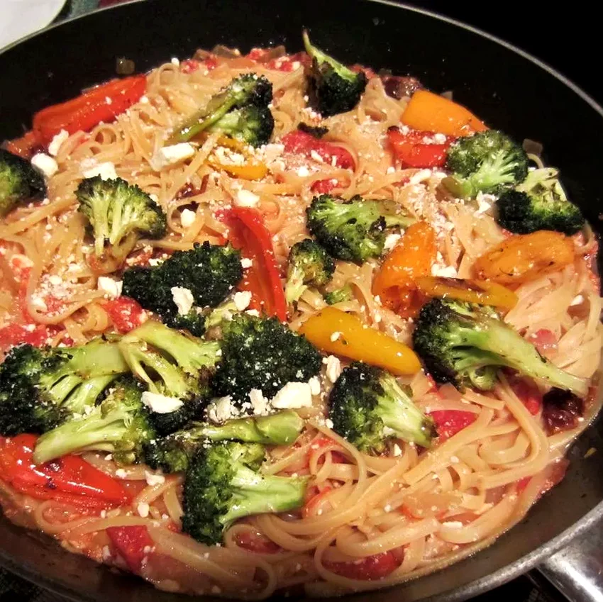 Flash-Blasted Broccoli and Feta Pasta