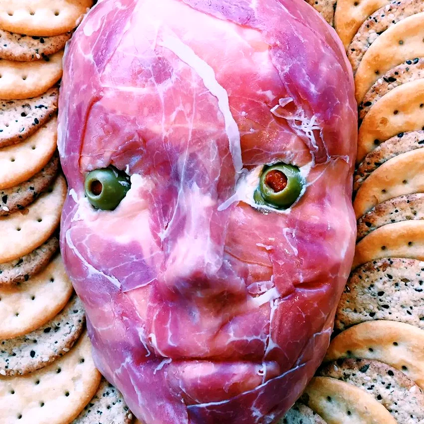 24 Spooky Halloween Dinner & Party Ideas That Will Wow Flayed Man Cheese Ball