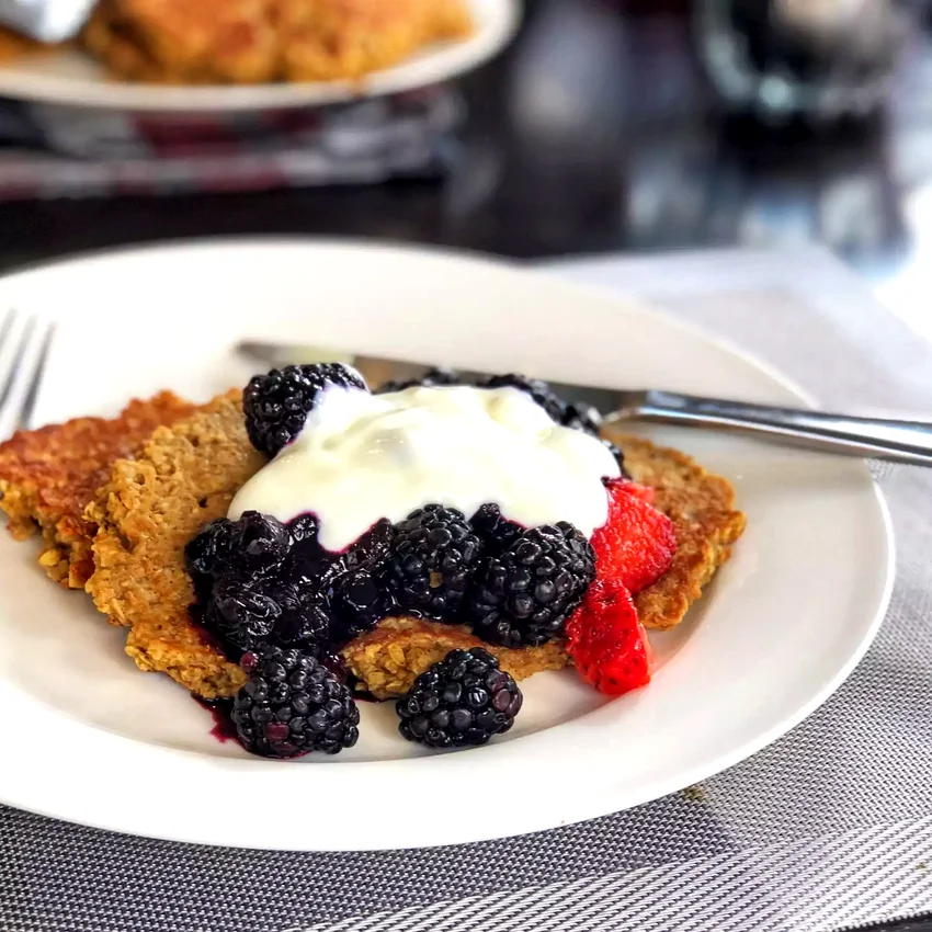 17 Hearty Oatmeal Pancake Recipes for Amazing Mornings Flourless Oatmeal Blueberry Pancakes