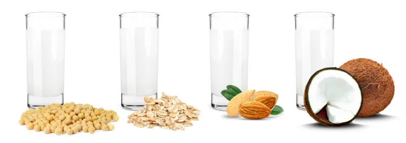 Fortified Plant Milks Oat Almond Soy
