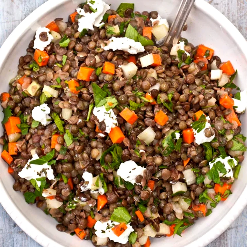 27 Plant-Based Dishes Perfect for Your Next Potluck French Lentil Salad with Goat Cheese