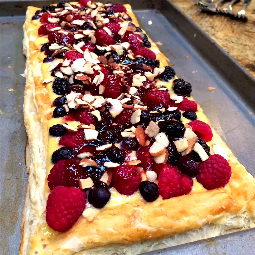 30 Sweet Recipes Using White Chocolate Chips Fresh Berry Tart with Chambord Sauce