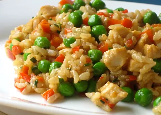 Garlic Chicken Fried Brown Rice
