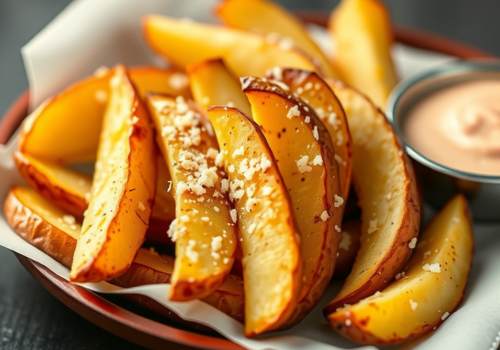 Garlic Parmesan Potato Wedges