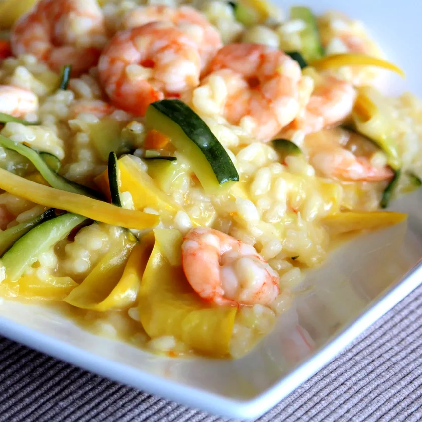 Garlic Shrimp and Asparagus Risotto