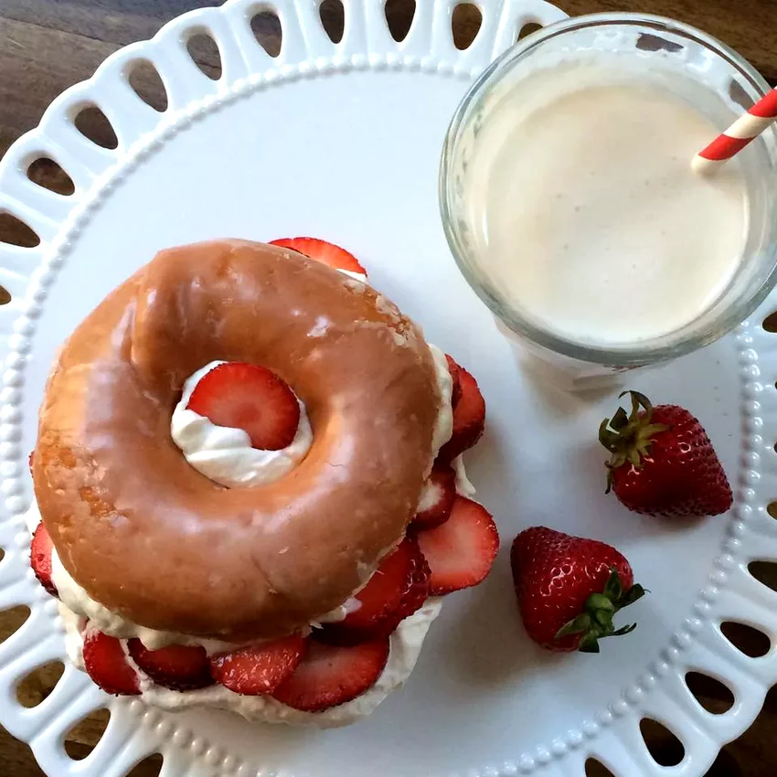 Rich Dessert Recipes Using Heavy Whipping Cream Glazed Doughnut Strawberry Shortcake