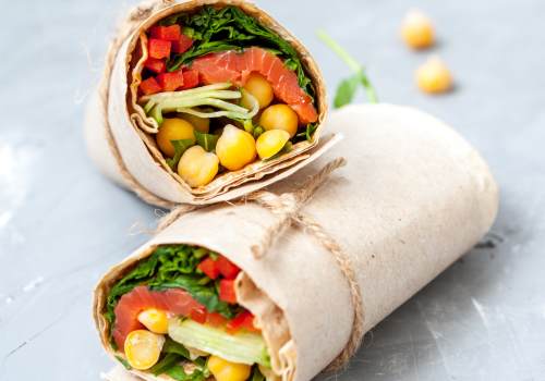 Greek Olive and Hummus Wrap