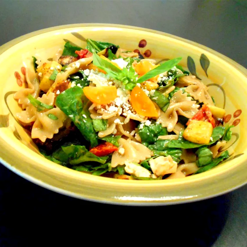 22 Creative Ways to Cook Your Summer Yellow Squash Harvest Greek Pasta Salad with Roasted Vegetables and Feta
