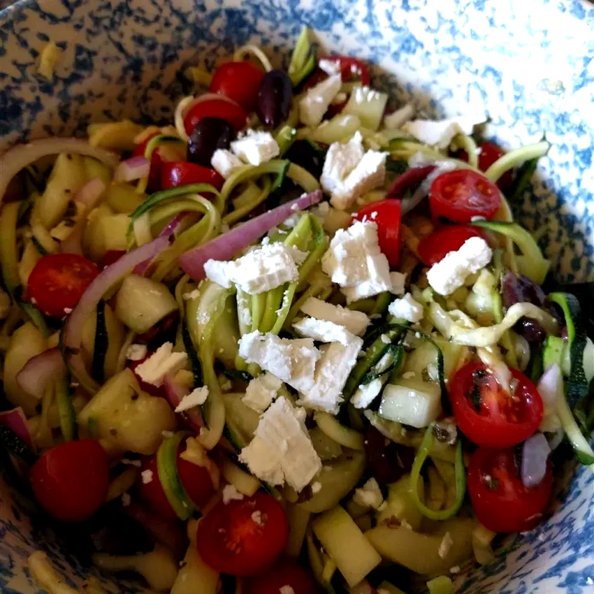 13 Simple Low-Carb Lunch Recipes for Healthy Eating Greek Zoodle Salad