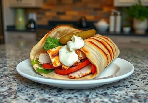 Grilled Chicken Shawarma Wrap