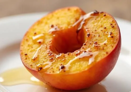 Grilled Peach with Honey Drizzle