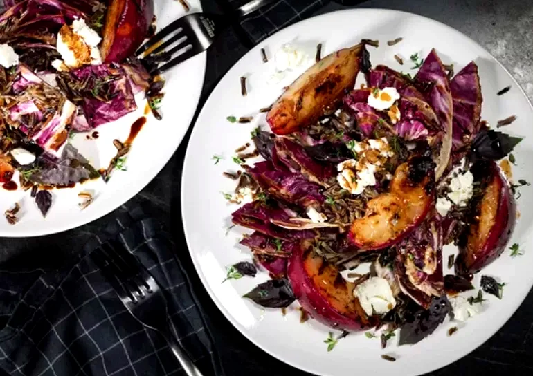 Grilled Radicchio and Plum Salad