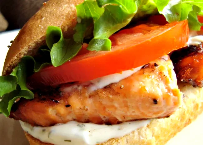 44 Amazing Fresh Dill Recipe Ideas Beyond Basic Pickles Grilled Salmon Sandwich with Dill Sauce