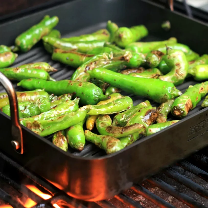 Grilled Sesame-Soy Shishito Peppers