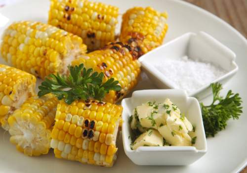 Grilled Sweet Corn with Herb Butter