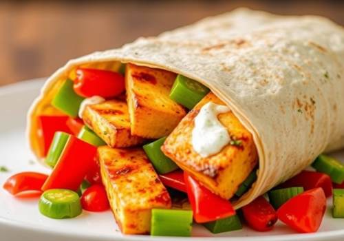 Grilled Tofu and Vegetable Wrap