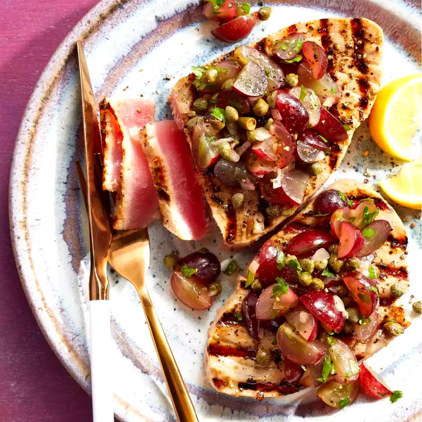 25+ Amazing Grilled Fish Recipes That Will Wow You Grilled Tuna Steaks with Grape and Caper Salsa