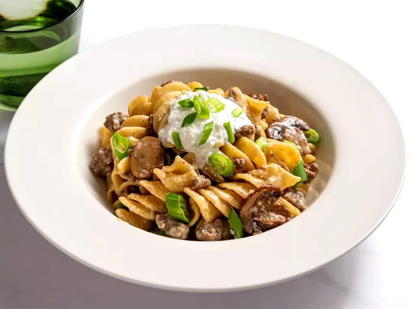Ground Beef Stroganoff Noodles