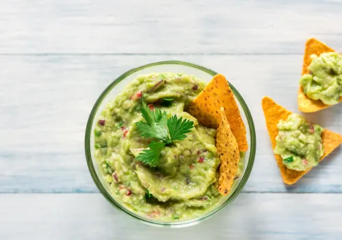 Guacamole and Tasty Tortilla Chips 