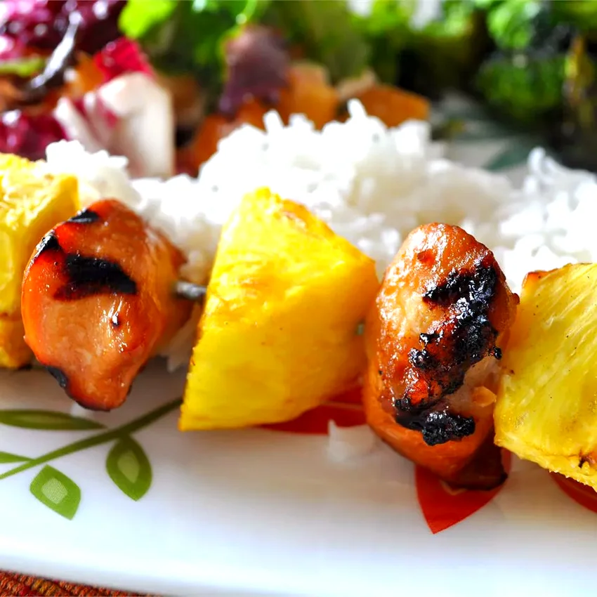 36 Island Cocktails and Tropical Food Favorites Hawaiian Chicken Kabobs
