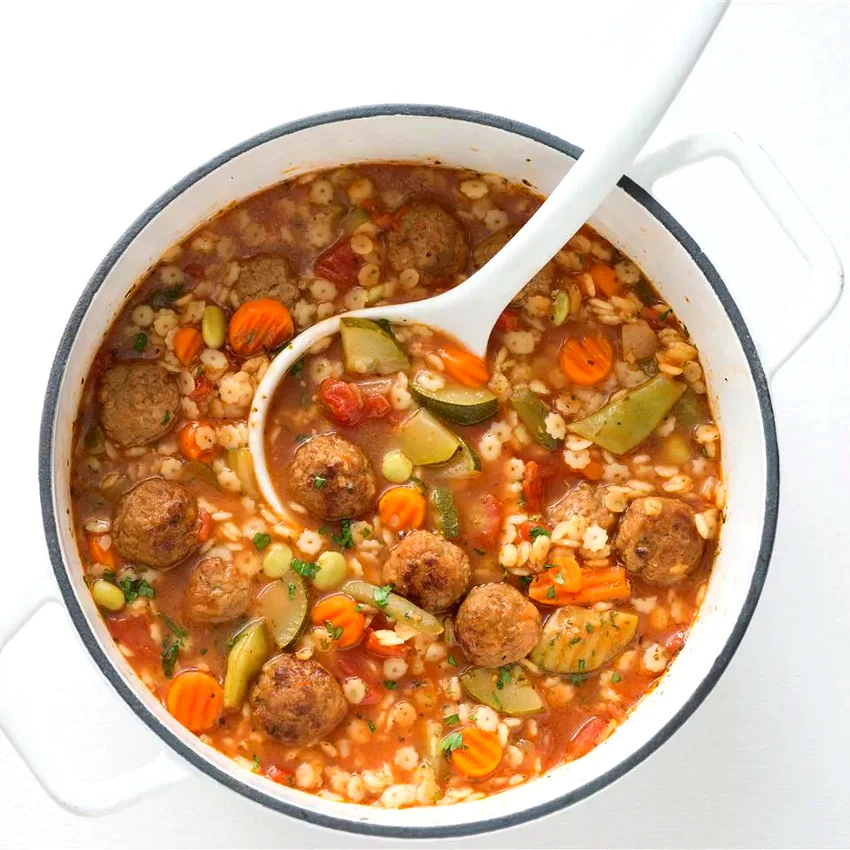 Hearty Italian Meatball Soup
