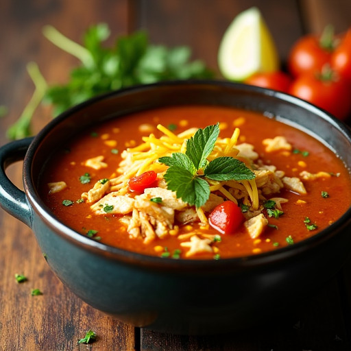 Hearty Mexican Chicken Tortilla Soup