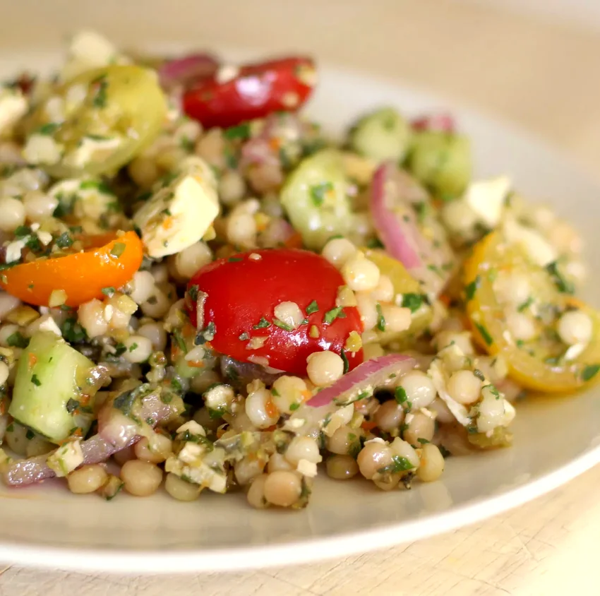 Heirloom Tomato Salad with Pearl Couscous
