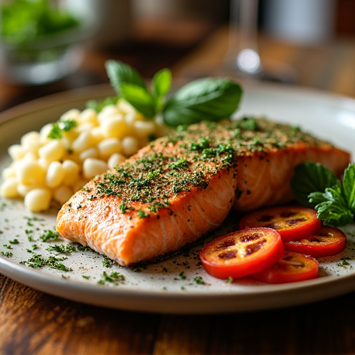 Herb-Crusted Mediterranean Salmon