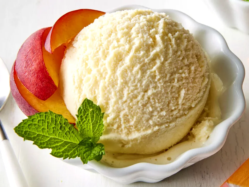 Homemade Georgia Peach Ice Cream