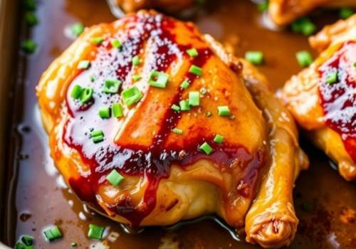 Honey Garlic Baked Chicken Thighs