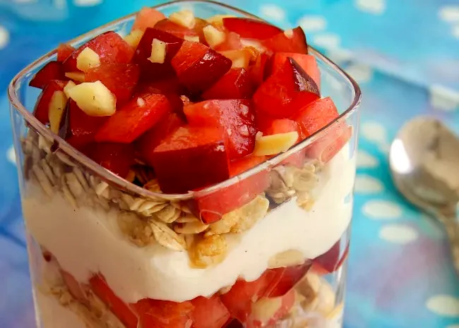Honey Ginger Plum Sundae