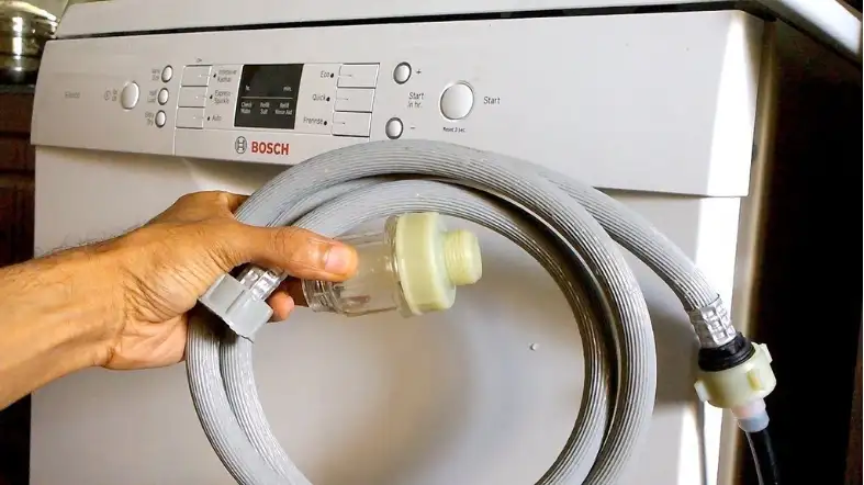 How do I connect my Bosch Dishwasher to a hot water line