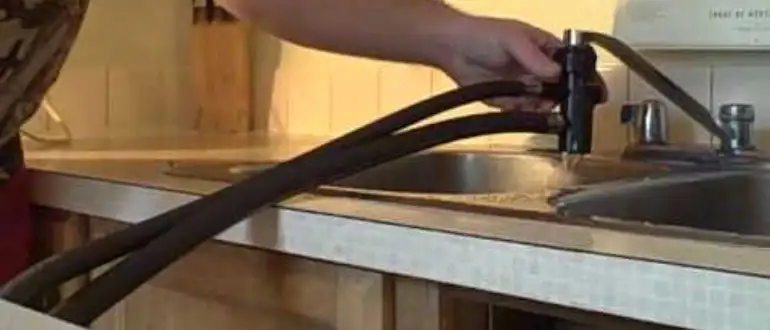 How to hook up a portable dishwasher to the waterline
