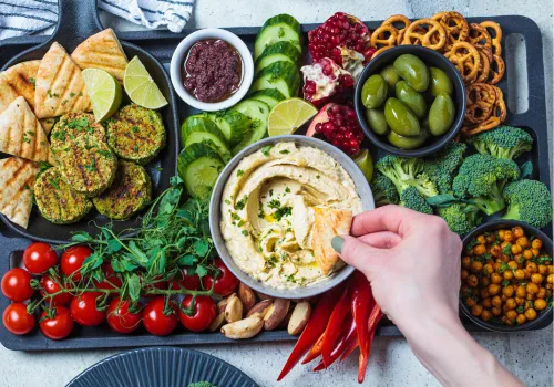 Hummus and Cucumber Croissant