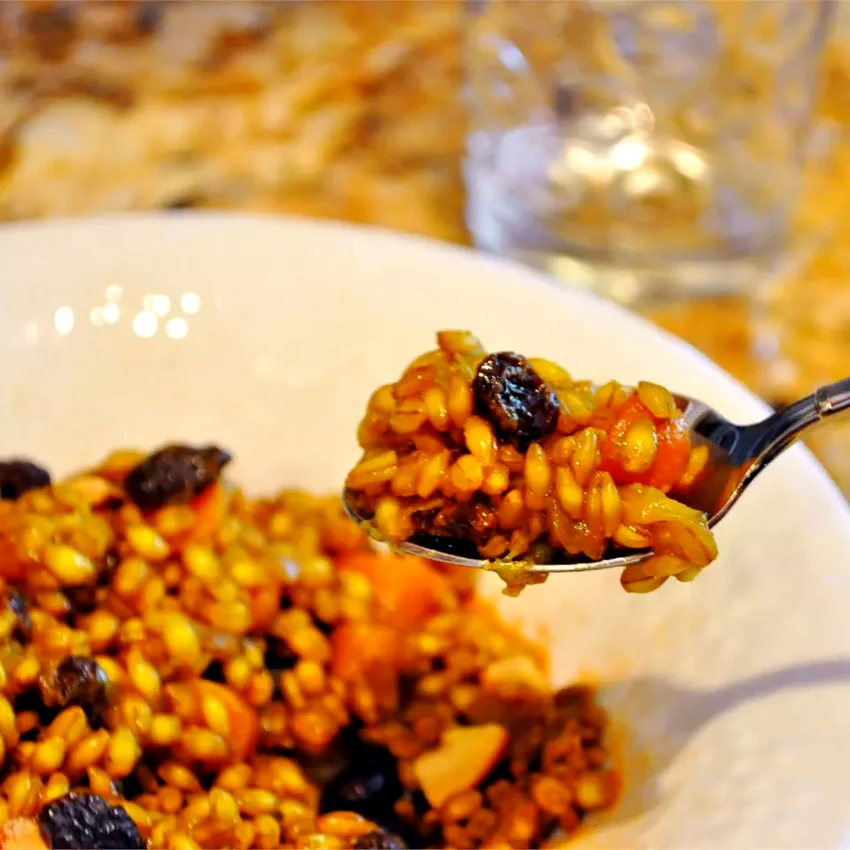 Indian Curried Barley Pilaf