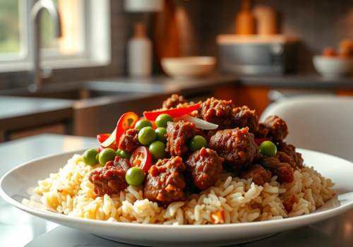 Indian Keema with Rice