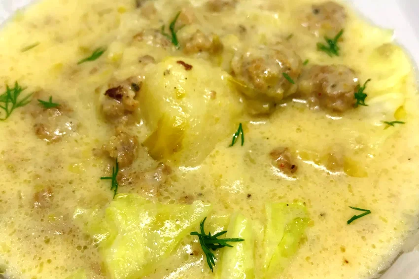 Instant Pot® Creamy Cabbage Sausage Soup