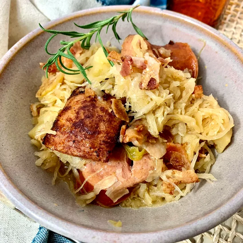 Instant Pot® Kielbasa, Sauerkraut, and Potato