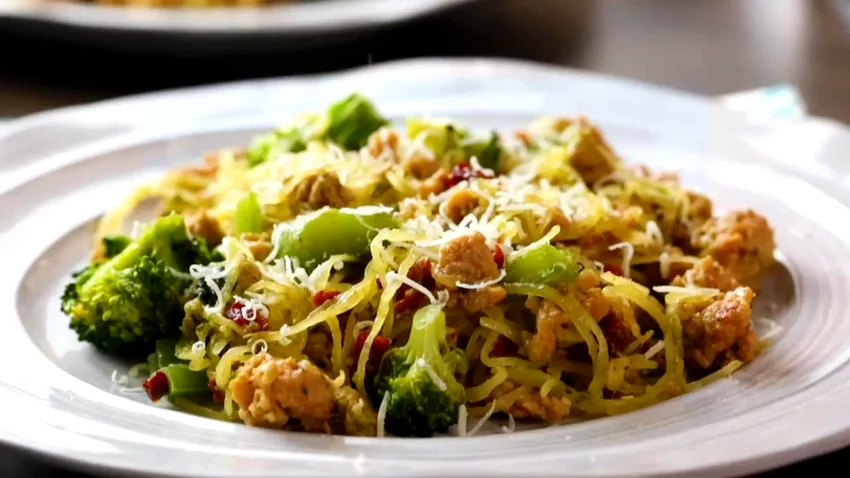 14 Easy Chicken Sausage Dinners for Quick Weeknight Meals Italian Chicken Pesto with Spaghetti Squash