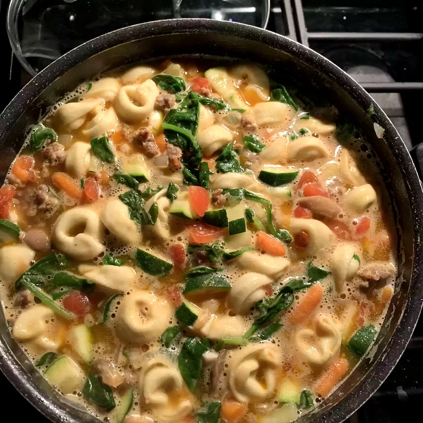 Italian Sausage Soup with Tortellini
