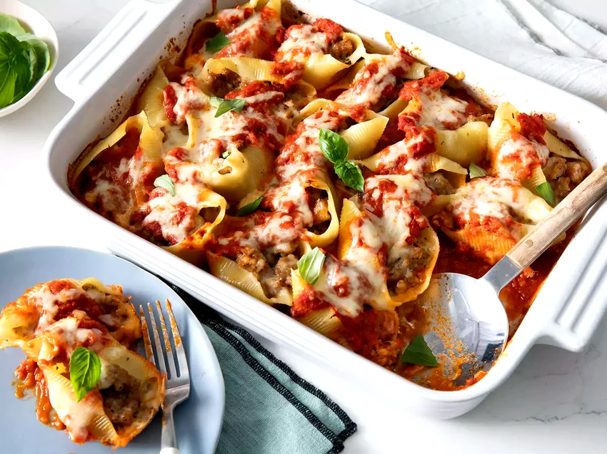 48 Simple 9x13 Pan Dinner Recipes for Easy Family Meals Italian Sausage Stuffed Shells