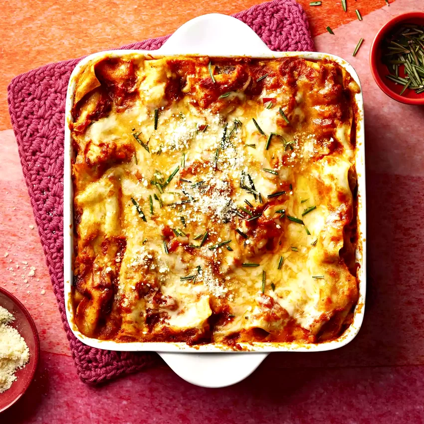 Italian Sausage and Mushroom Lasagna with Bechamel Sauce