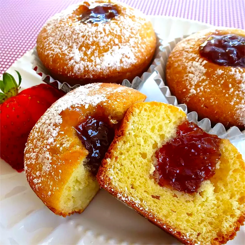 15 Simple and Delicious Desserts Using Boxed Cake Mix Jelly Doughnut Cupcakes