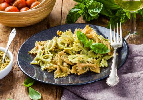 Kale Pistachio Pesto Farfalle