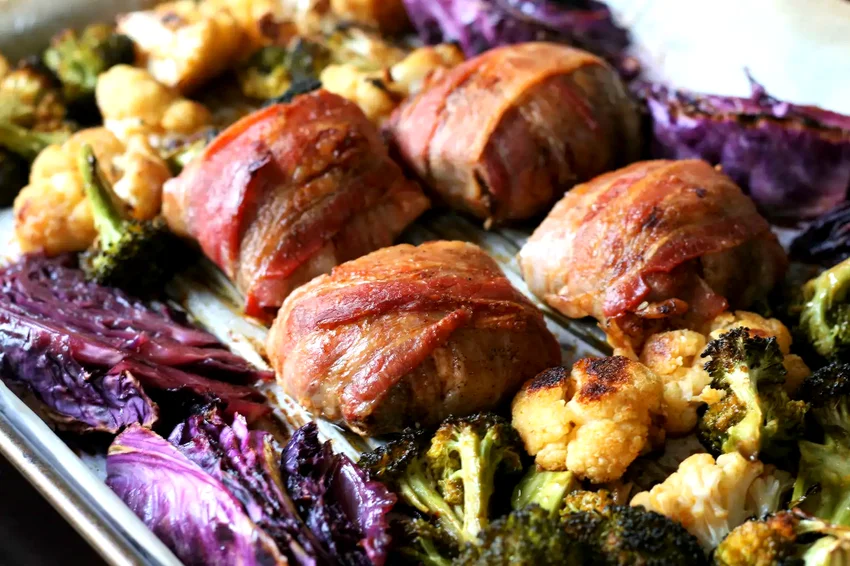 30 Chicken Broccoli Meals That'll Become Your Go-To Dinners Keto Smoky Chicken and Vegetable Sheet Pan Dinner