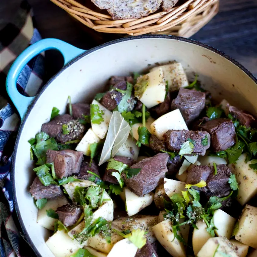 17 Tender Lamb Shoulder Recipe Ideas for Every Season Lamb Stew with Potatoes and Cilantro
